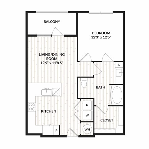 Aura Main Street New Apartments in Lewisville, Texas A4.3 ANSI Floor Plan